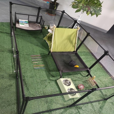 En aluminium Pet Playpen Kennel 65 x 91 cm 12 Panneaux Noir Chargement de plus de 23 tonnes dans 40 sièges sociaux