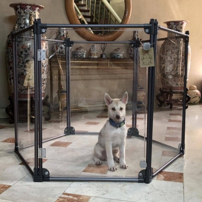 Finition de broyeur du marché américain bricolage transparent pliable clôture pour animaux de compagnie cage pour les petits animaux
