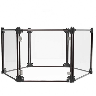 Noir 6/8/10/12 Panneaux Taille personnalisée Caneau d'exercice intérieur pour chiots petits chiens