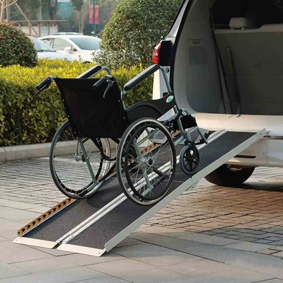 Rampe de scooter en aluminium portable pliable de 36 cm pour les marches de la maison