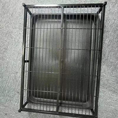 Boîte de litière pour chiens en intérieur Toilette en acier inoxydable Entraînement de chiot Lavable pour les fournitures pour animaux de compagnie