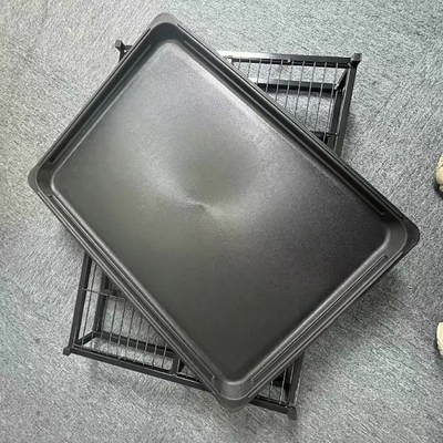 Boîte de litière pour chiens en intérieur Toilette en acier inoxydable Entraînement de chiot Lavable pour les fournitures pour animaux de compagnie