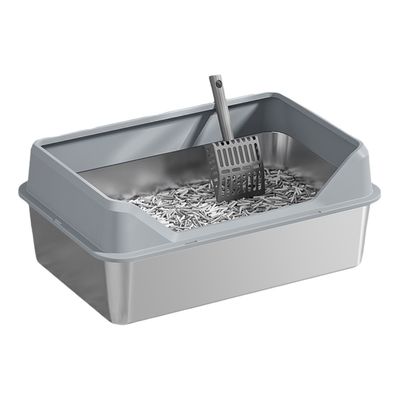 Boîte de chargement de litière de Maine pour chats en acier inoxydable et en plastique Quantités 20 GP 70 ensembles