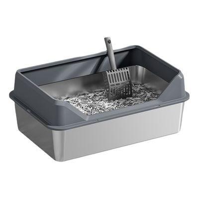 Boîte de chargement de litière de Maine pour chats en acier inoxydable et en plastique Quantités 20 GP 70 ensembles