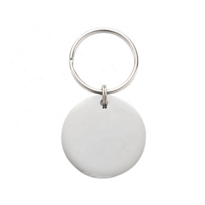 Tag personnalisé en acier inoxydable cercle gravé collier de nom pour chien cadeau chat