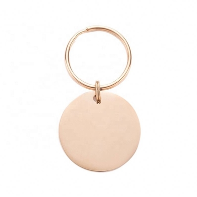 Tag personnalisé en acier inoxydable cercle gravé collier de nom pour chien cadeau chat