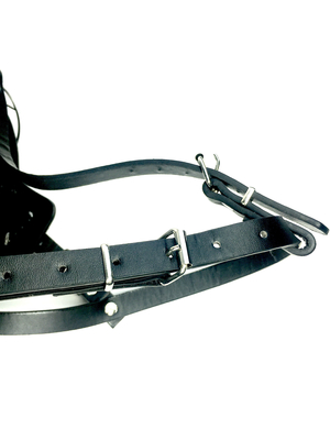 Cordonnet métallique réglable en cuir pour gros chiens
