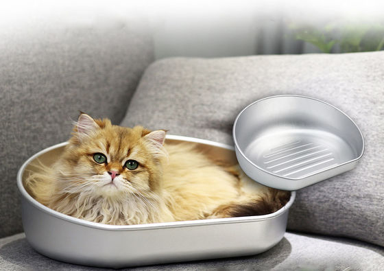 Mat de lit de chat refroidissant lavable à la main pour le matériel en aluminium d'été et résistant aux morsures