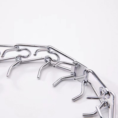 Collier argenté pour chien pour l' entraînement des animaux de compagnie Aheasoun Prong Collier Choke Collier Pinch Collier