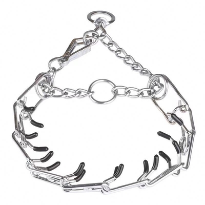 Collier argenté pour chien pour l' entraînement des animaux de compagnie Aheasoun Prong Collier Choke Collier Pinch Collier