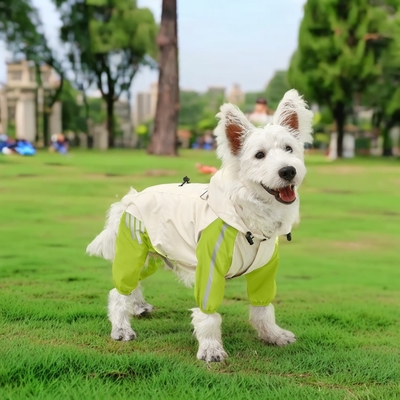 Poncho à l' eau solide pour chien pour petits chiens moyens pour chats Veste de pluie réfléchissante