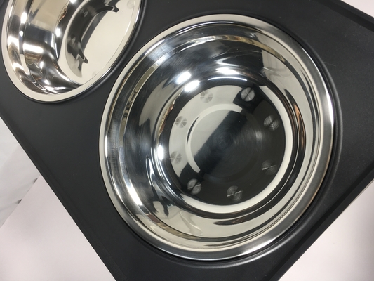 Des doubles bols en acier inoxydable pour les grands chiens, antidérapants et réglage de hauteur intelligent
