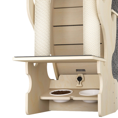 ALT-FBB-275 Chat en bois en train de courir maison silencieuse Jouet interactif