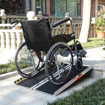 Rampe pour fauteuil roulant en aluminium de 2 à 8 pieds rampe pliable antidérapante pour porte-porte portable