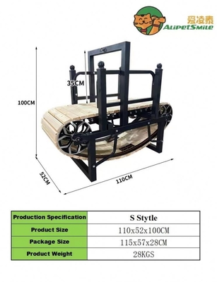 Machine de course pour chiens en intérieur tapis de course en fer avec revêtement anodisant et électrophoresse
