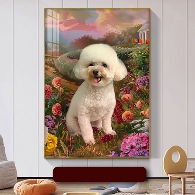 Portrait d'animaux de compagnie en alliage d'aluminium personnalisé Cadre pour animaux de compagnie décoratif