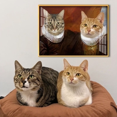 Portrait d'animal de compagnie personnalisé Cadre de photo en alliage d'aluminium pour la décoration des animaux de compagnie et la conception personnalisée