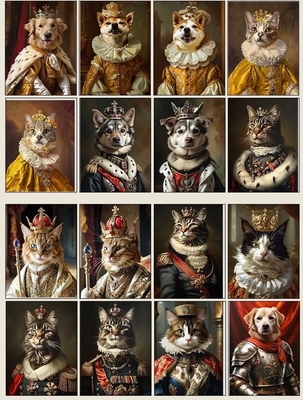 Portrait d'animal de compagnie personnalisé Cadre de photo en alliage d'aluminium pour la décoration des animaux de compagnie et la conception personnalisée