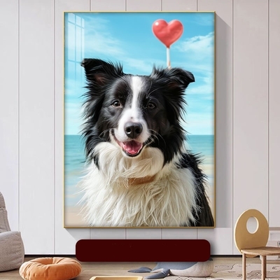 Portrait d'animal de compagnie Cadre photo en alliage d'aluminium Souvenir personnalisé pour chiens et chats
