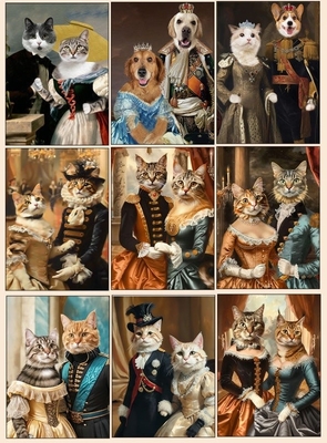 Cadre personnalisé en alliage d'aluminium pour peinture décorative de portrait d'animal de compagnie OEM ODM accepté