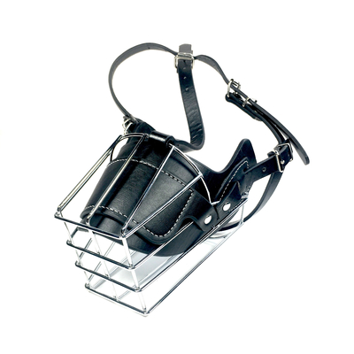 Métal et cuir Musée durable pour chien pour gros chiens anti-mordu