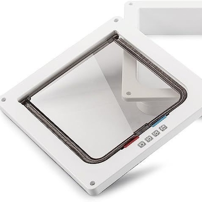 Facile d'accès Porte pour animaux de compagnie pour les chats à l'intérieur et à l'extérieur Options ALT-FBB-298 en brun et blanc