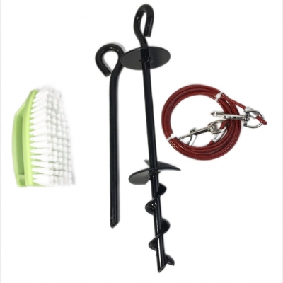 Jouets pour chiens à l'extérieur Portables à la terre fixés à pile tirant de la corde