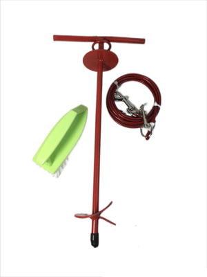 Jouets pour chiens à l'extérieur Portables à la terre fixés à pile tirant de la corde