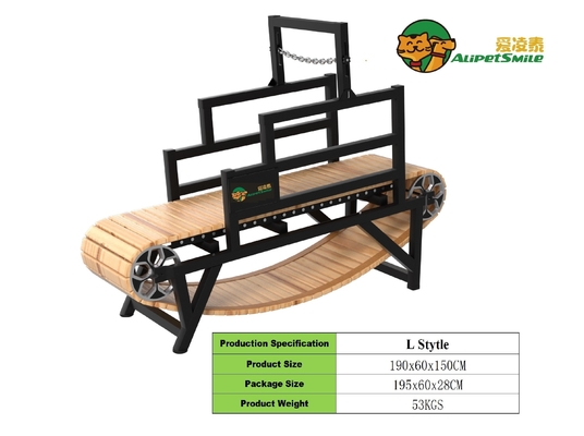 Vitesse maximale 1 km/h Alipetsmile 3.0 tapis roulant pour chiens Machine d'exercice en acier et en bois