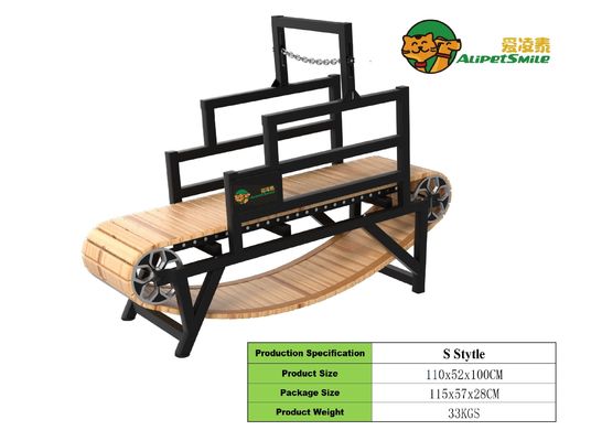Le tapis roulant manuel en bois est une solution personnalisée pour animaux de compagnie pour les reptiles et les gros chiens.