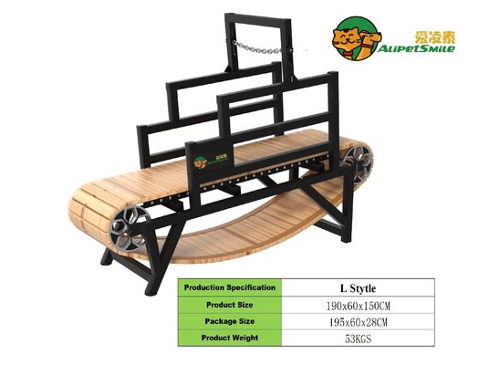 Le tapis roulant manuel en bois est une solution personnalisée pour animaux de compagnie pour les reptiles et les gros chiens.