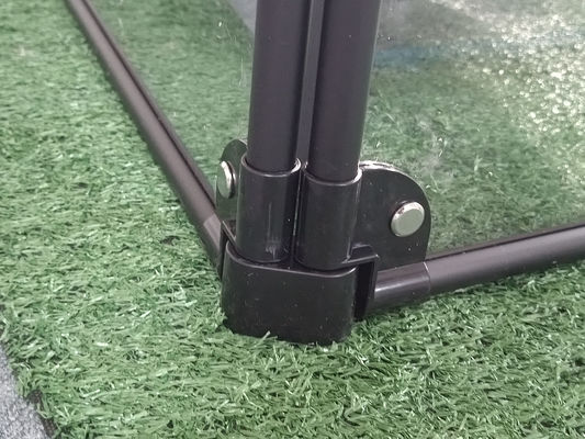 Plateau de jeu pour animaux de compagnie amovible en aluminium acrylique carré pour la maison de chenil de chat transparente