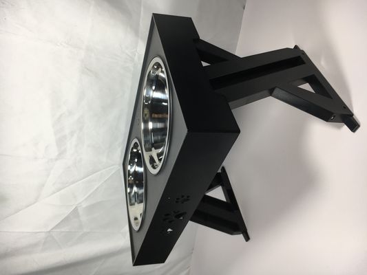 Des doubles bols en acier inoxydable noir pour les gros chiens sans déversement et antidérapant