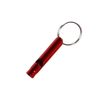 Chaîne de clés de sifflet d'urgence en métal coloré pour les activités d'autodéfense et de survie