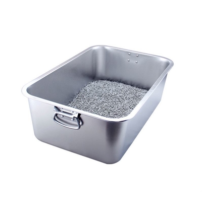 Cat Toliet bassin en acier inoxydable durable pour un nettoyage facile et des selles confortables