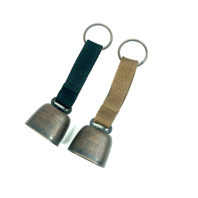 120 mm*35 mm Camping extérieur à la cloche en métal avec poignée et cloches tressées