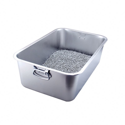Plateau de litière en argent pour chat durable pour des solutions de nettoyage faciles et durables pour animaux de compagnie