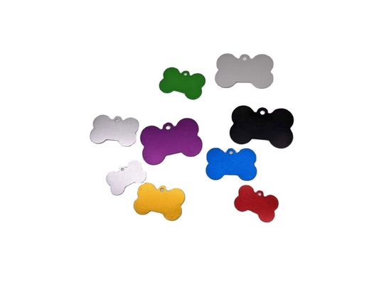 NO personnaliser votre logo osseux en aluminium multicolore DOG nom étiquette chien étiquettes en acier inoxydable