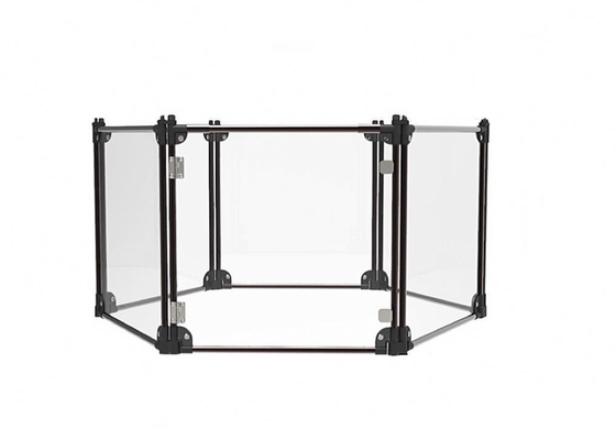 Clôture d'animaux domestiques en argent Clôture pour chiens à l'intérieur avec option de combinaison gratuite DIY sans forage