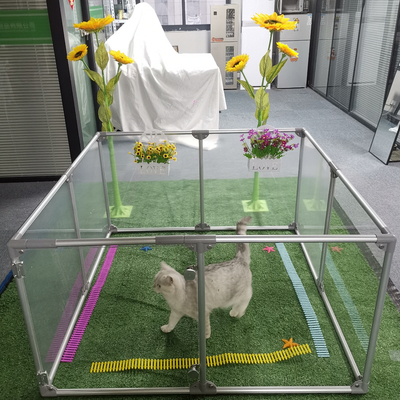 Classics style bricolage acrylique transparente pliable clôture de jardin pour animaux de compagnie cage pour le marché des États-Unis