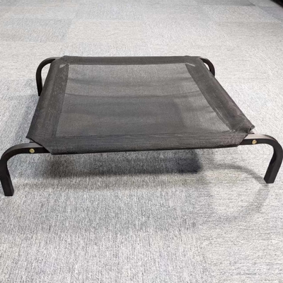 Lit de chien pliable portable noir respirant pour petits et moyens chiens