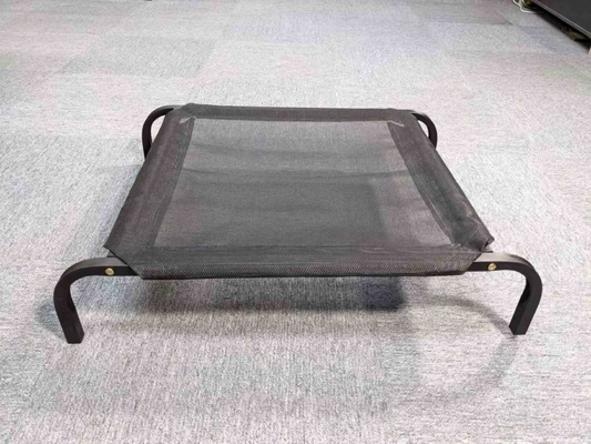 Lit de chien pliable portable noir respirant pour petits et moyens chiens