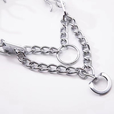 Chaîne de collier de chien en acier inoxydable avec finition anodisée et sablé