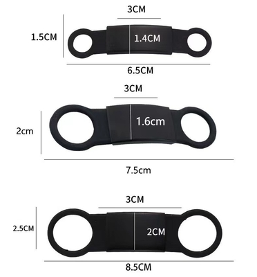 Chiens Slide en silicone sur étiquette de chien Étiquette d'identification de chien en acier inoxydable vierge avec logo laser personnalisé