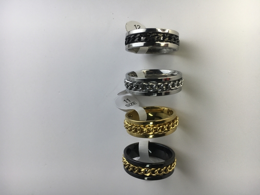 EN Norme Rings de chaîne en titane en acier rotatif pour hommes pour ouvrir facilement les bouteilles et les bières