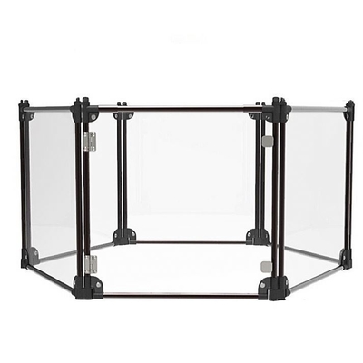 Petits animaux clôture pliante acrylique transparente pour animaux de compagnie pour un port facile et des jeux de chien amusant