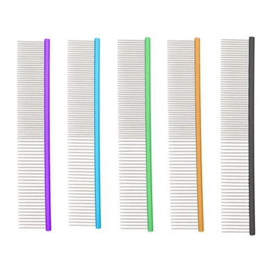 Peigne de chien pour animaux de compagnie fonctionnelle pour les cheveux avec couleur personnalisée et alliage d'aluminium durable