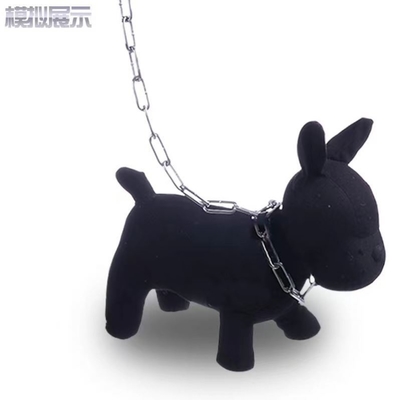 Collier de chien en acier inoxydable avec corde métallique et chaîne anti-mage