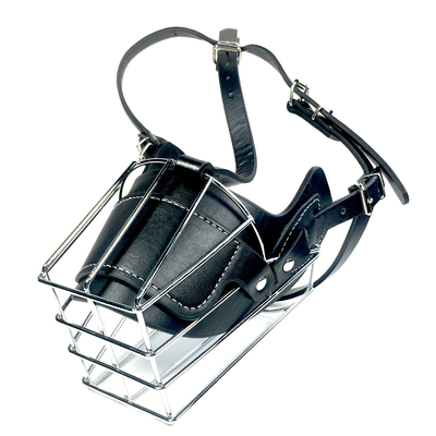 Musée anti-barbe pour animaux de compagnie pour Pitbull Shepherd Petit chiot retriever en cuir 15-25 kg