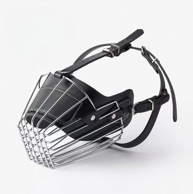 Masque à museau pour chien réglable pour gros chiens Circonférence du cou 46-53 cm Noir